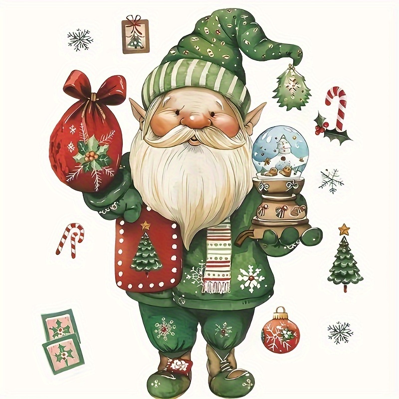 Santa Claus Self-adhesive Wall & Window Decals - Bedroom, Kitchen & Holiday Decor | Contemporary Pvc Christmas Stickers