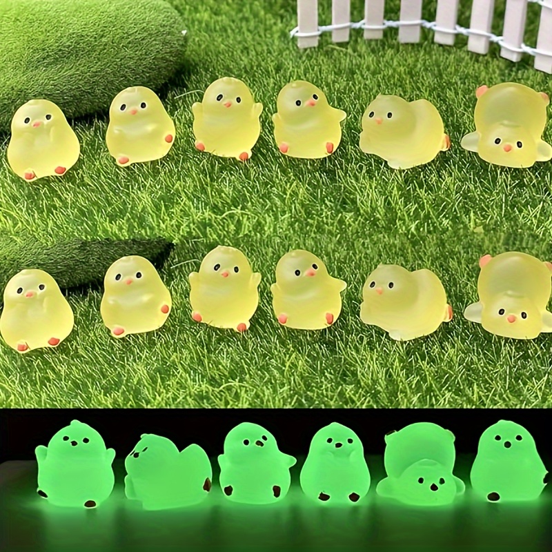 

24pcs -the-dark Accessories, Mini Landscape Decoration Diy Set, Resin Decorated Outdoor Lawn Garden (chicken), A Of Styles Mixed, Room Decor