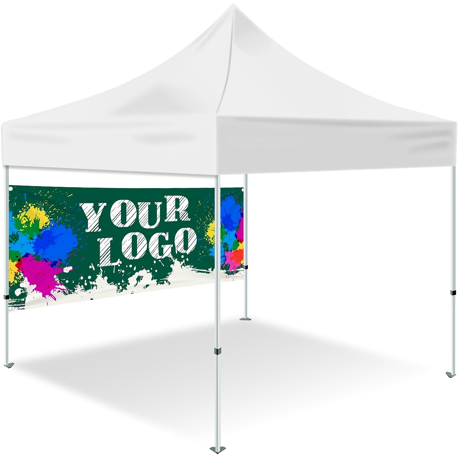 TEMU 1pc, Customizable Canopy Tent Banner And Optional Valance, Add And Logo (no Frame, Banner & Valance) For Canopy Tent