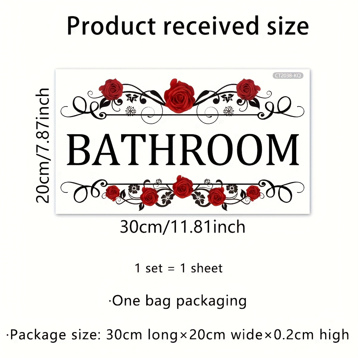 TEMU Bathroom Door Wall Sticker, Suitable For Bathroom Decoration Stickers, Home Decoration Stickers, Bathroom Decoration Stickers