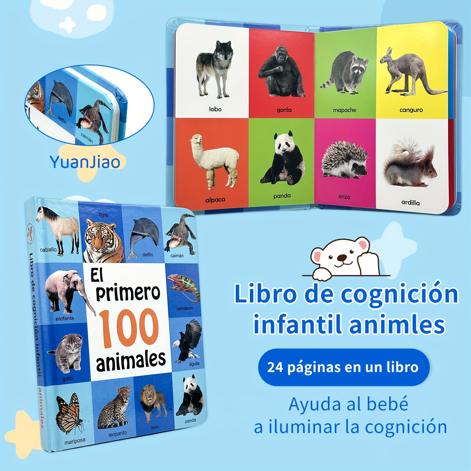 

Teenybaby 1 Spanish Encyclopedia Board Book Children's Vocabulary Learning Cognitive Board Book As A Gift For Kids Enhance Your Children's Learning Skills