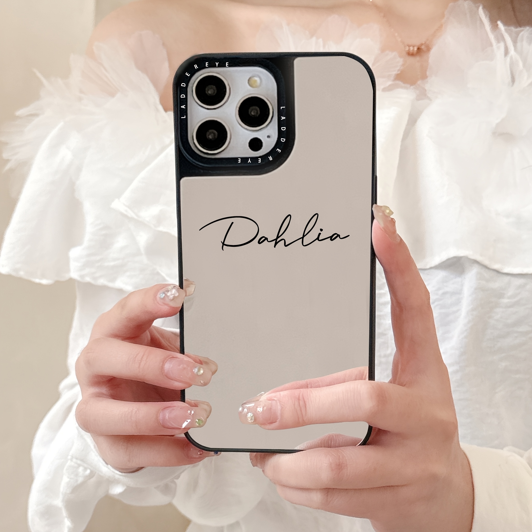 TEMU Phone Case - Personalized Customized Name Letters Diy Phone Case Compatible With Iphone 18 17 16 15 14 13 12 11 Pro Max Fashionable Plating