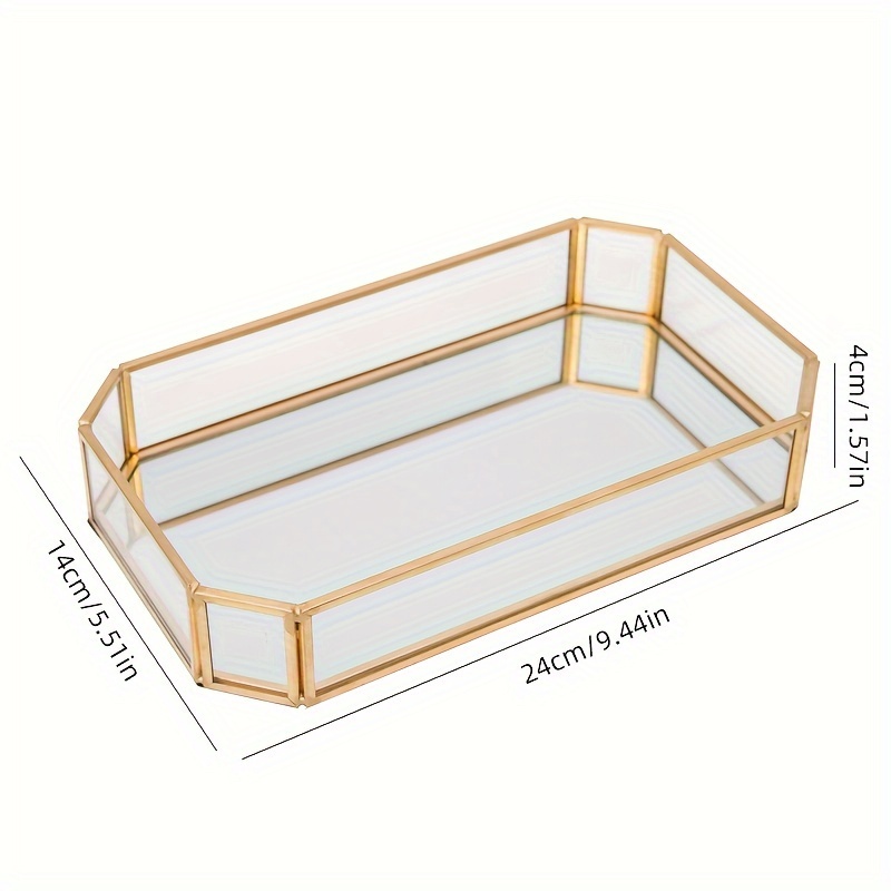 1pc vintage golden glass tray - Temu