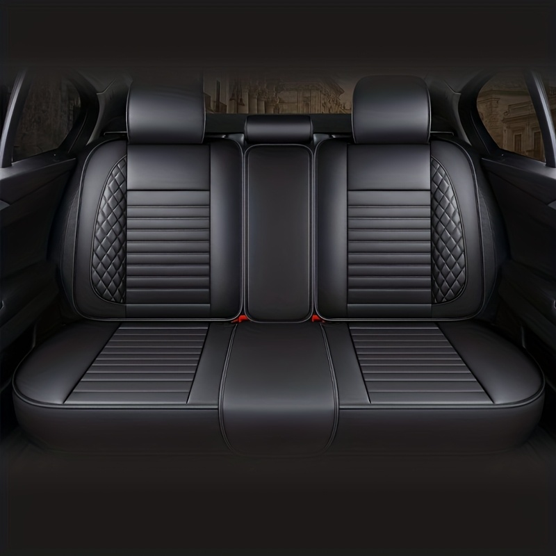 TEMU Coprisedile per auto in pelle PU per 1 posto, cuscino per sedile posteriore automobilistico, accessori per auto di dimensioni universali per