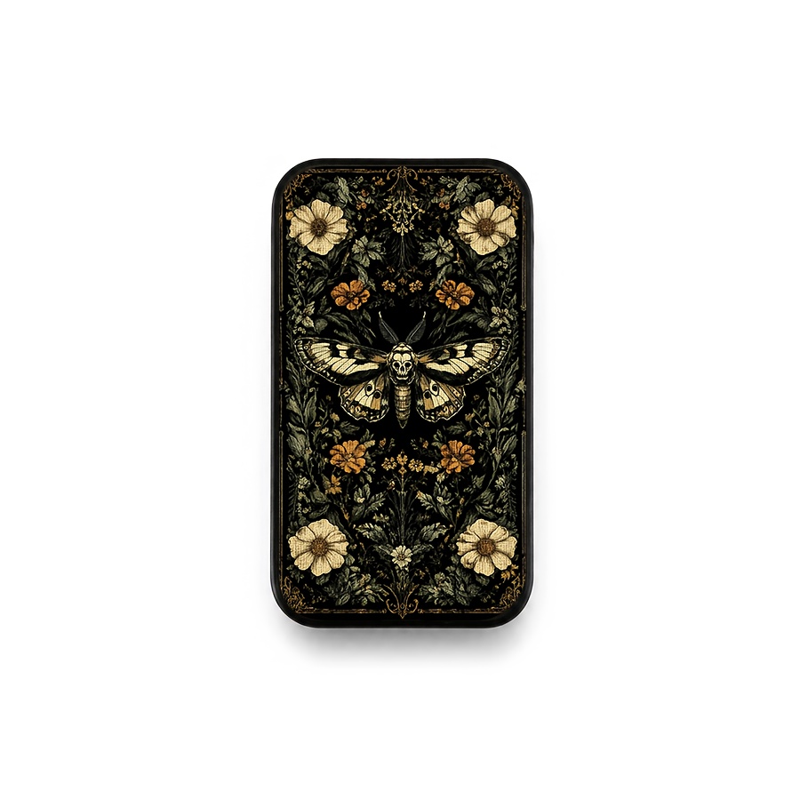 TEMU Kuhui Skeleton Moth Patterned Sliding Lid Storage Box, Portable Mini Case For Jewelry And Small Trinkets. , Ideal Gift For Easter, Christmas,