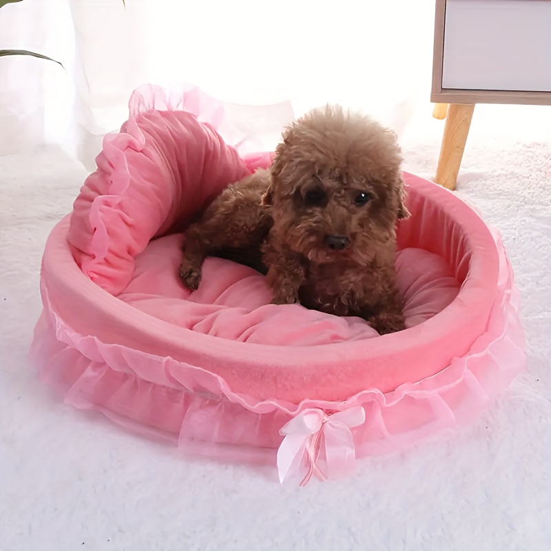

Cute Cozy Pet Beds, Nests, Princess Dog Cushion Sofa, Comfortable And Soft Pet Nest, Suitable For Puppies, Kittens