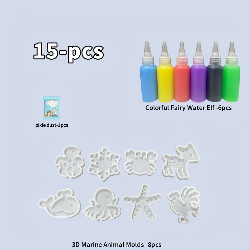 29 15pcs   new and unique diy toys magical water   craft supplies kit diy toys ocean animal molds suitable for halloween christmas thanksgiving birthday gift Product details 5