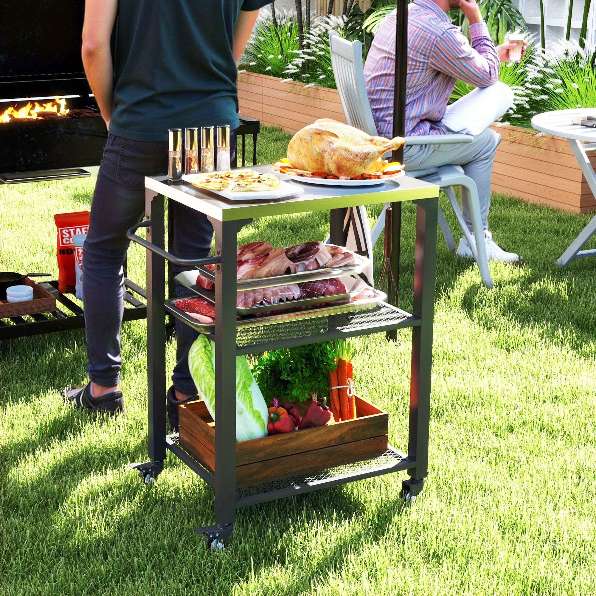 Green Egg Diy Bbq Kitchen Outdoor Table Diy Outdoor Kitchen Island