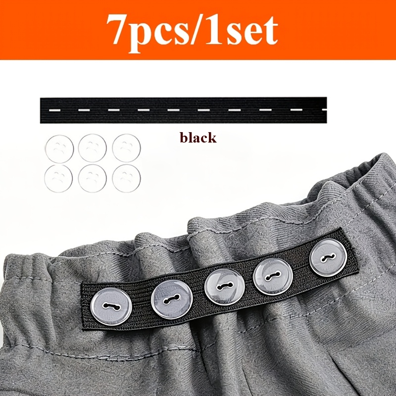 TEMU 7 pezzi/1 set Riduttore vita gonna , cintura regolabile con fibbia stringente, per gonne in denim e jeans slim-fit, invisibile e senza cuciture