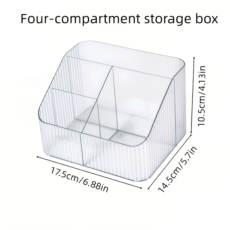 TEMU 1pc Juego Organizador de Cajones Transparente Multifuncional, de Almacenamiento de Cosméticos, de Almacenamiento de Escritorio, Adecuado para