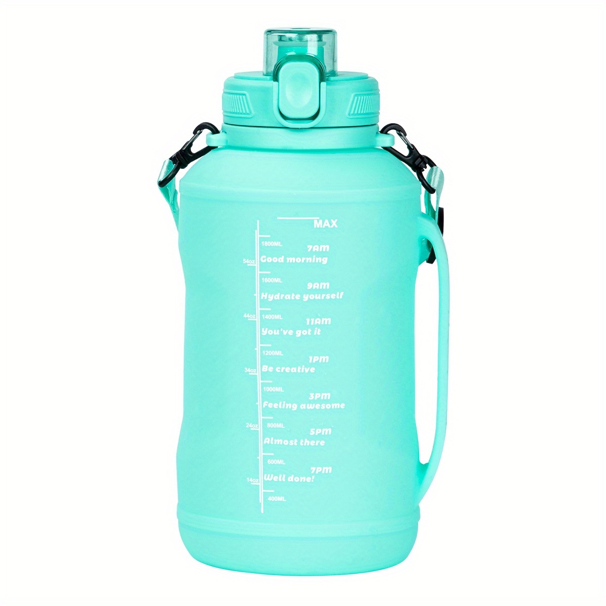 1pc Silicone Water Bottle, Lightweight Foldable Water Bottle, Foldable Travel Mug for Picnic Hicking Camping Climbing, Collapsible Bottle with Carrying Strap and Handle, Large Capacity Outdoor Sports Water Bottle for Running and Fitness Yoga