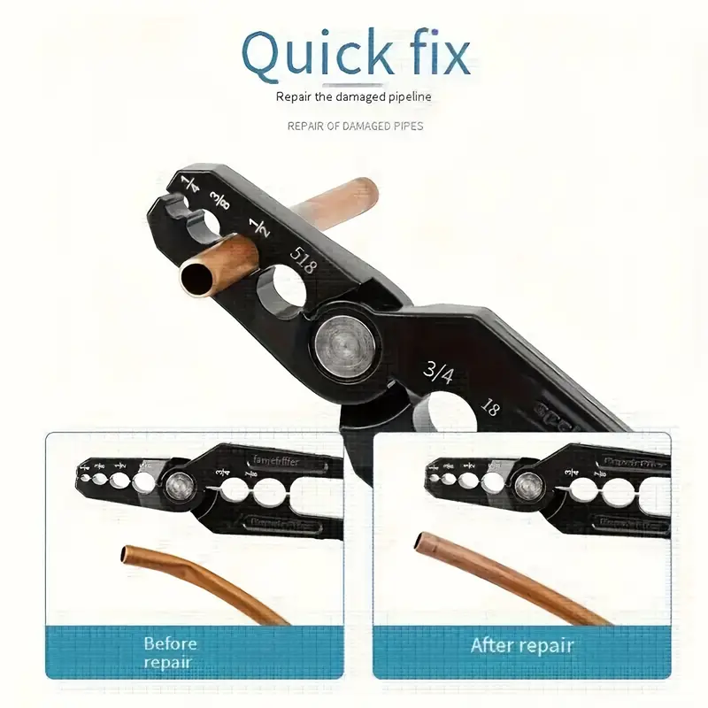 ct 301 copper tube repair pliers multi functional metal tool for home manual operation durable with serrated jaws precision ideal for copper tubing and flat folded tubes details 5