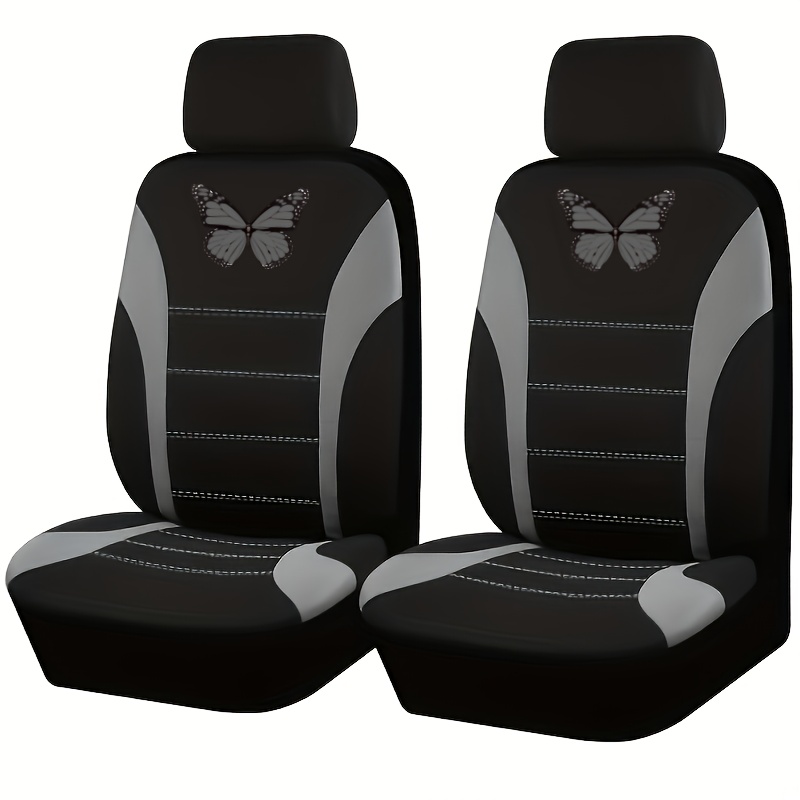 TEMU Car Universal Seat Cover - -seater, Print Design Removable Headrest Low Back Car Seat Cover, Universal Type, Car Seat Cover - Protecting