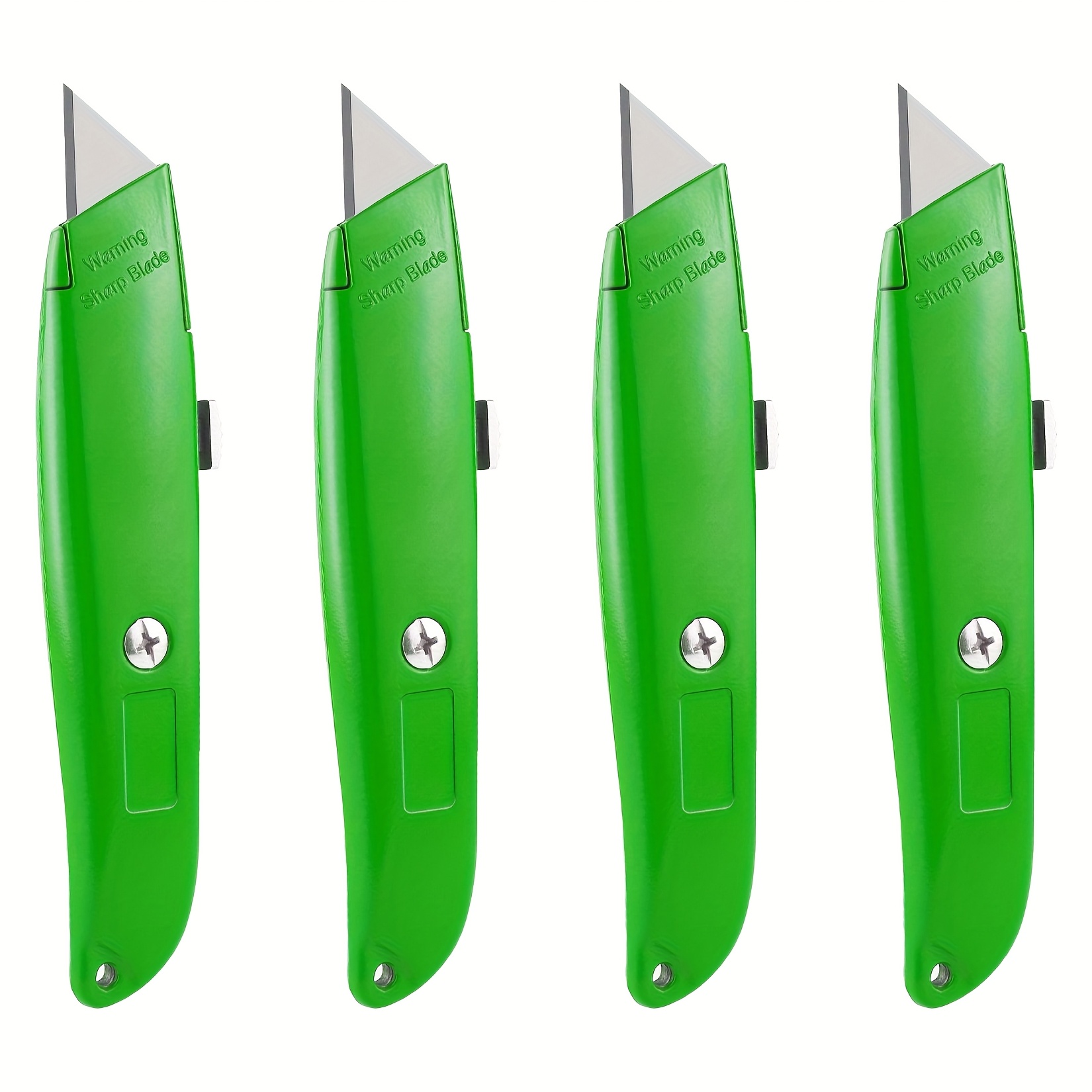 TEMU 4-pack Retractable , Sk5 Steel , Blade Cutter, Warehouse Box Opener, Craft Knife, Diy Cutting Tool, Packaging Knife, Industrial Knife, , , Gift
