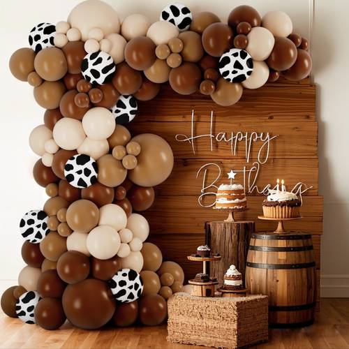 125pcs cow print latex balloon set brown balloon set brown balloon arch cow arch cow print birthday party birthday party engasynthetic gemstoneent party wedding ceremony