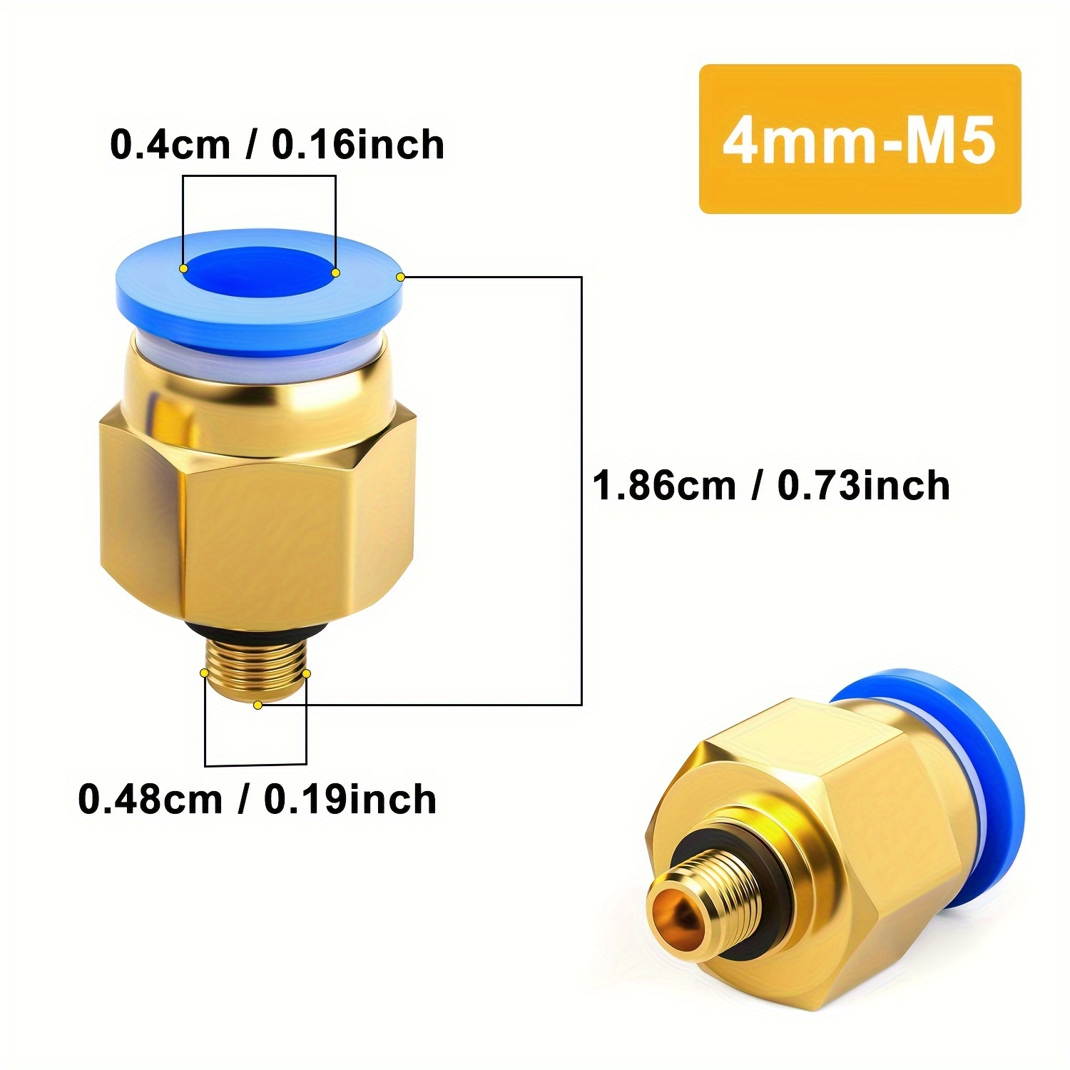 Tee Per Tubi 4mm Raccordo A T Push-to-connect 4mm (5/32) - Per - Foto 8