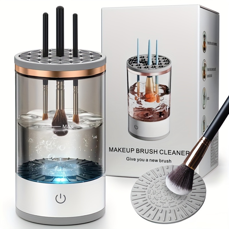 1pc Electric Automatic Makeup Brush Cleaner with USB Washing & Drying System