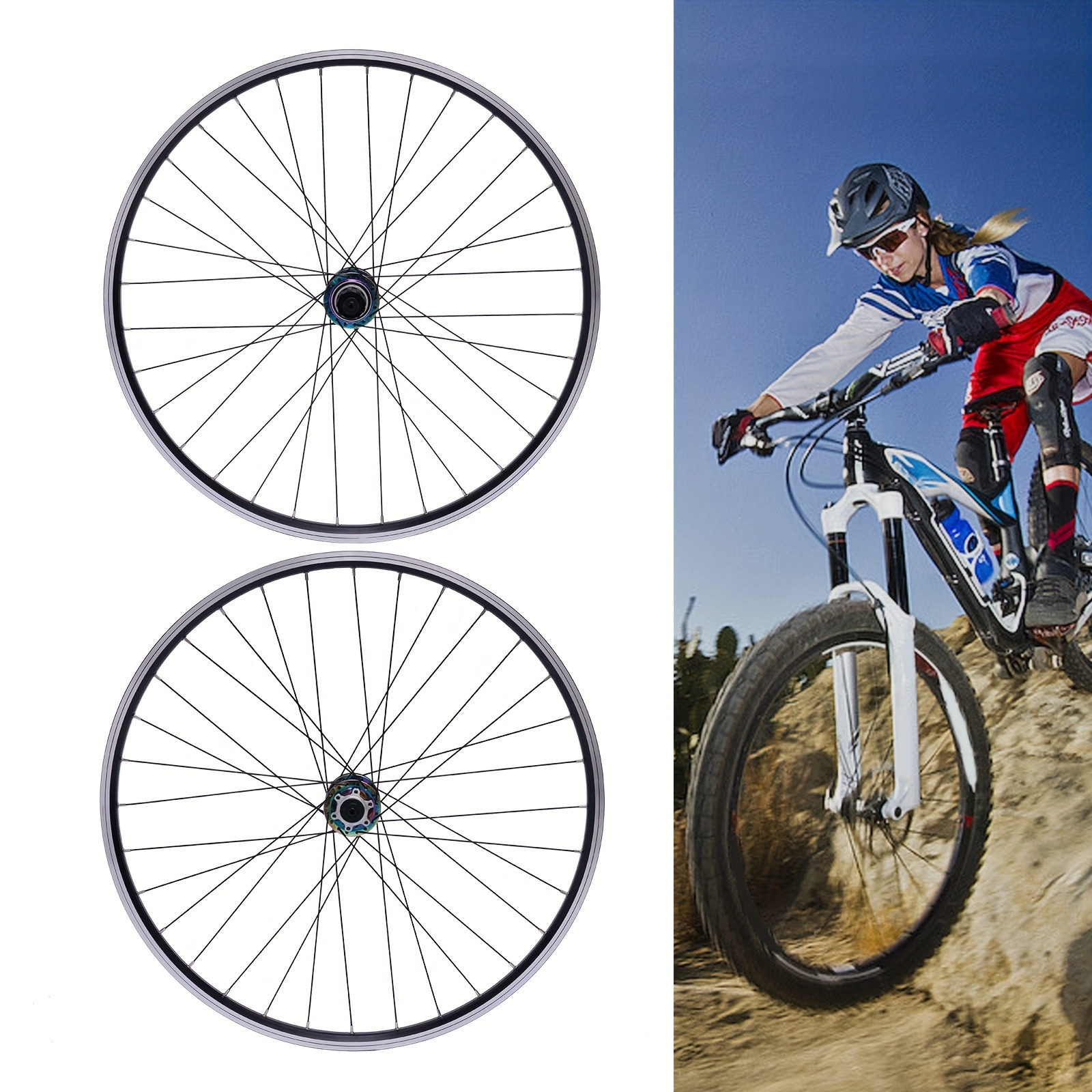 

Mountain " Wheelset Aluminum Alloy Disc Brake Quick Release Wheel Kit