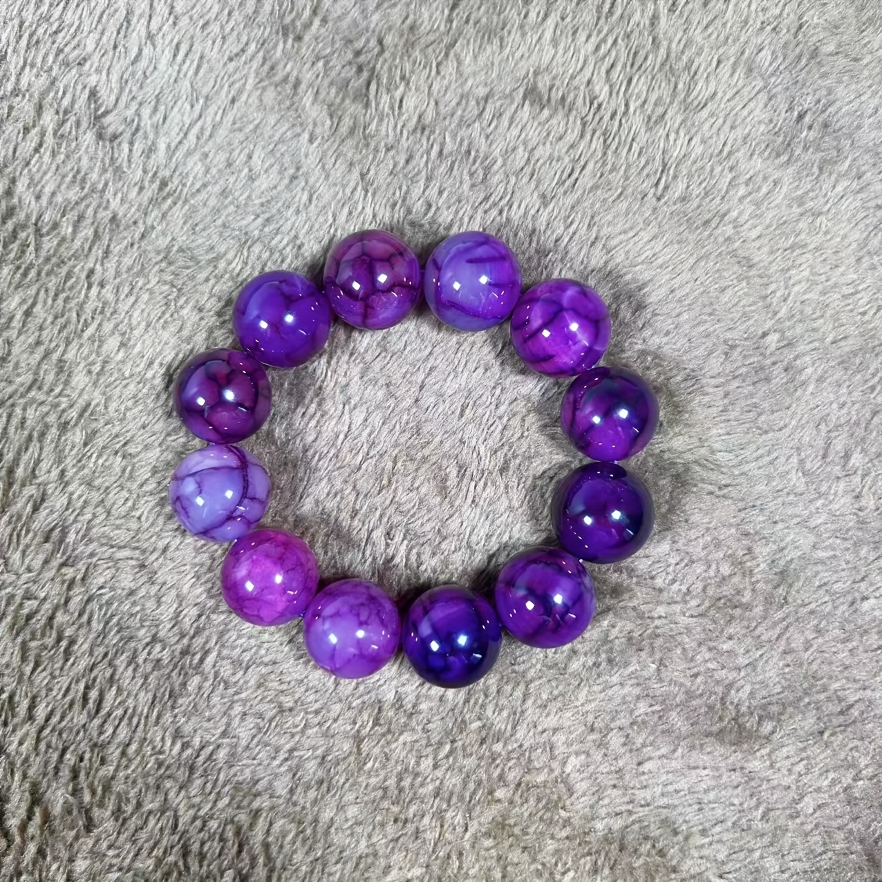 Arabic Style Hip Hop Infinity July Birthstone Agate Bracelets Set