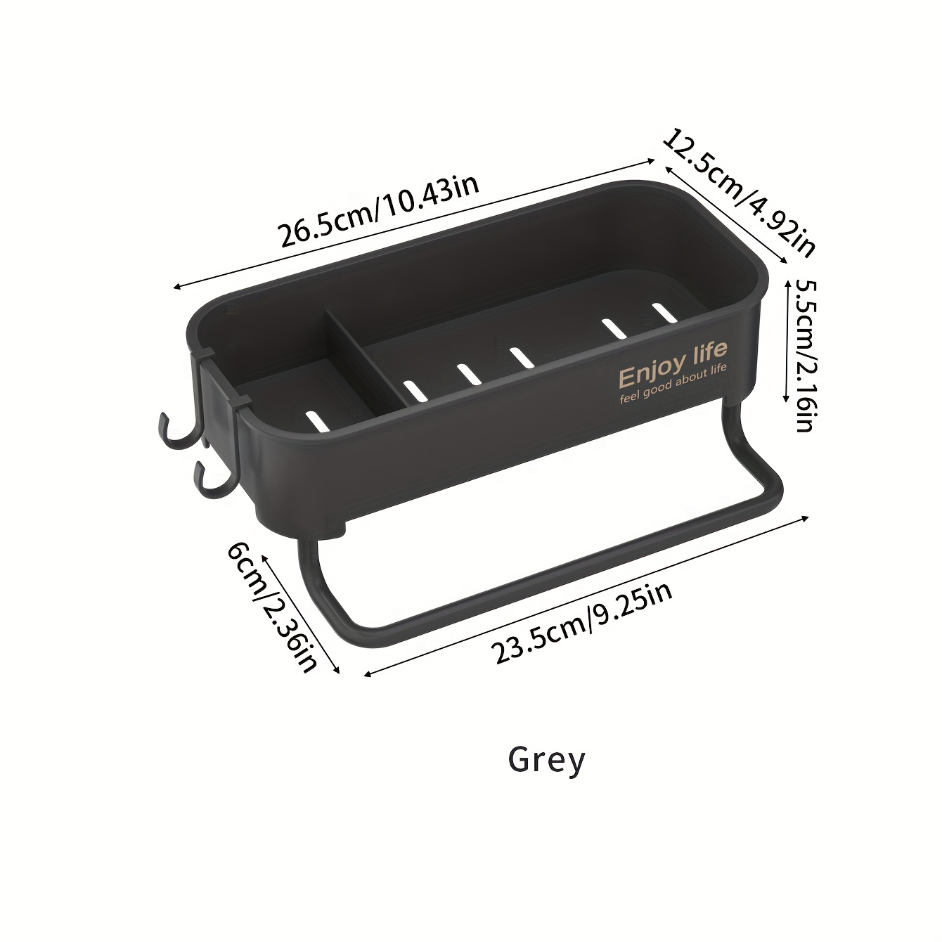 TEMU 1pc Wall-mounted Sponge Drain Rack - Space Saving, Storage Organizer With Rag Rack, No Punch Design, Soap Sponge Rack, Spice Rack, Suitable For