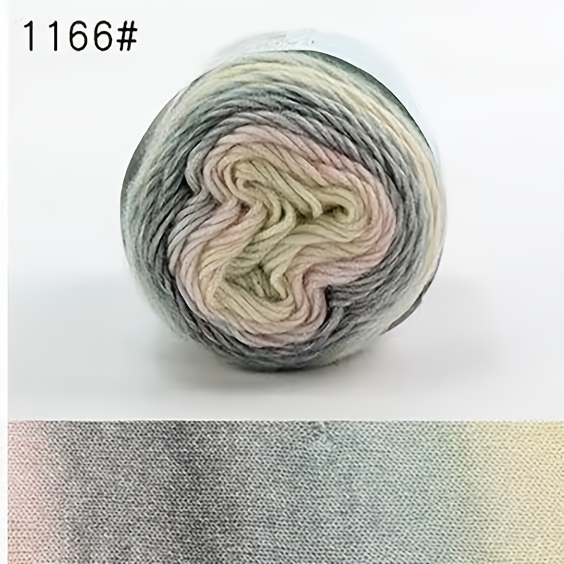 2pcs Of Colored Yarn, 60.00% Cotton, 30.00% Acrylic, 10.00% Wool Diy Knitting And Crochet Sweater Scarf 3.53oz/piece