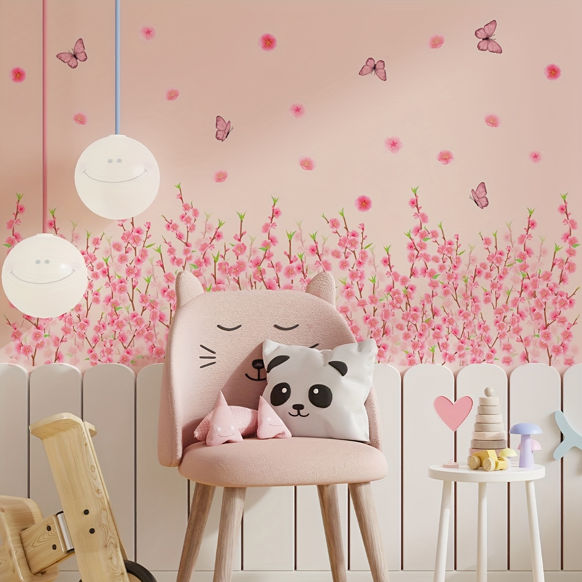 

A Pink Flower Wall Sticker For Home Decor, Suitable For Bedroom, Living Room, And Entrance Background.