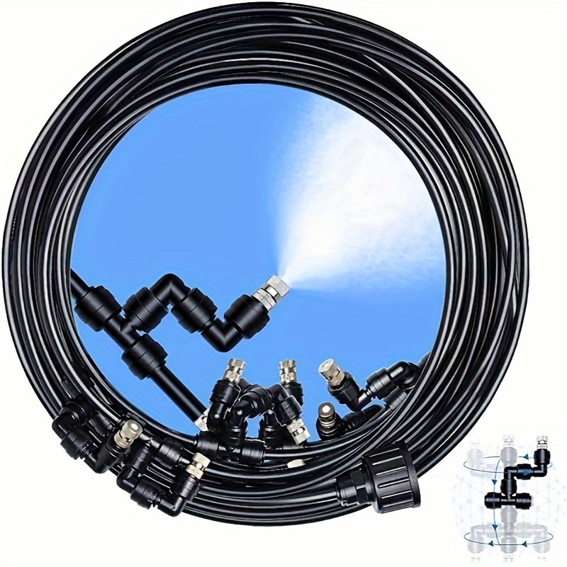 

59 Ft (18m) Outdoor Trampoline Patio Water Mister, Misting Cooling System