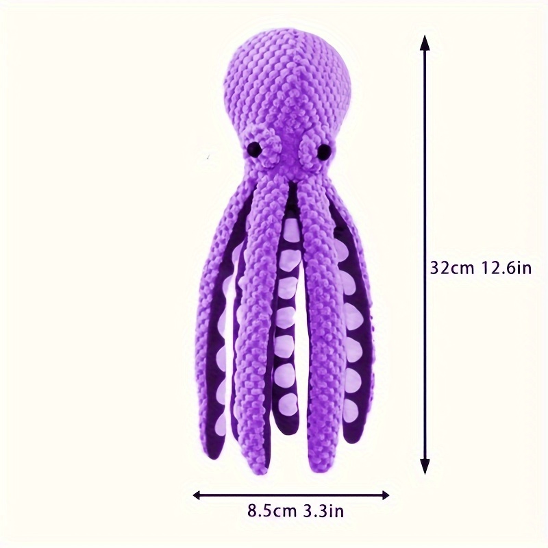 1pc Octopus Design Pet Grinding Teeth Squeaky Plush Toy, Chewing Toy ...