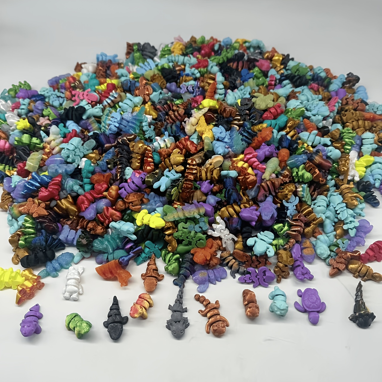 77pcs 3D Printed Movable Animal World Toy Set