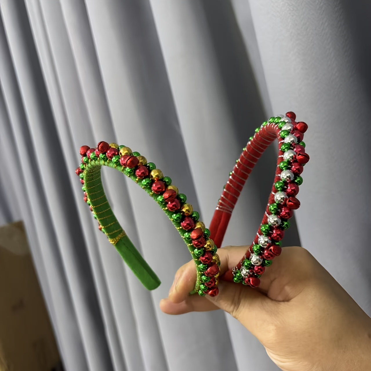 TEMU 2pcs Christmas Headbands, Cute Bell Sound Headbands | Adult Holiday Party Headwear Additions, For Christmas Parties