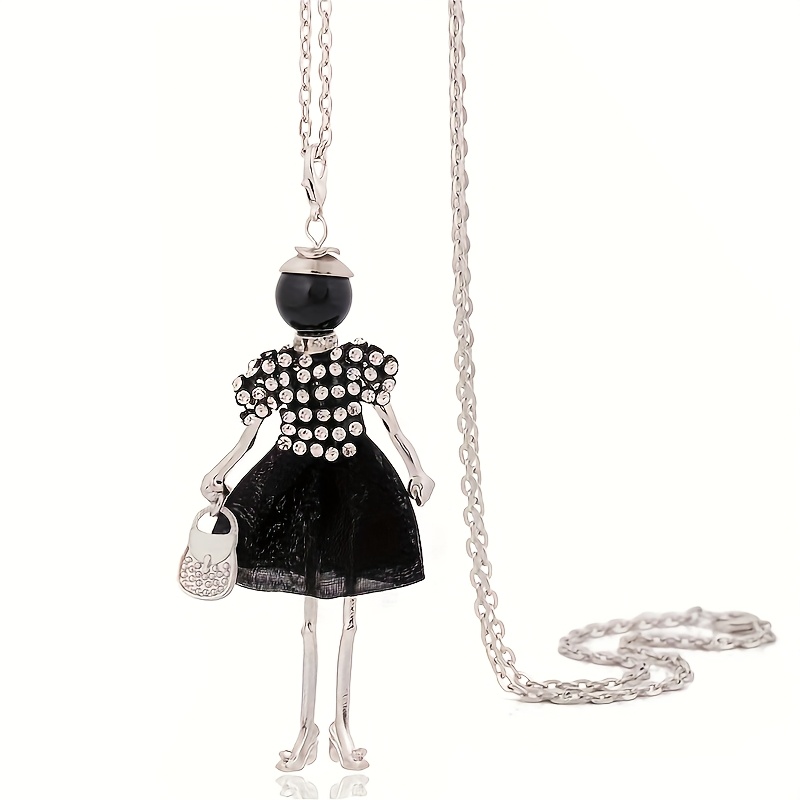 TEMU Collier Tendance Fait Main pour Femmes, Bijou , Longue Chaîne, Pendentif, Cadeau d'Ami, Banquet, Mariage, Noël, Vente en Gros