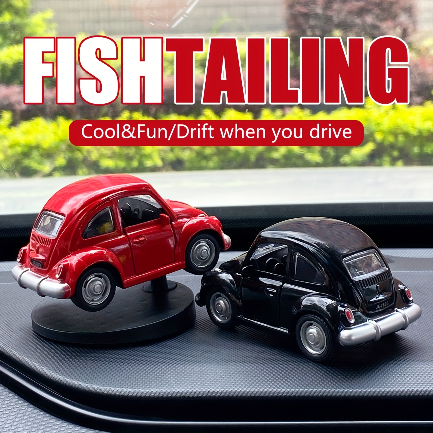 4 Niedliche Pilz Auto-Dekos - Harz-Figuren Für Armaturenbrett, Büro & Zuhause