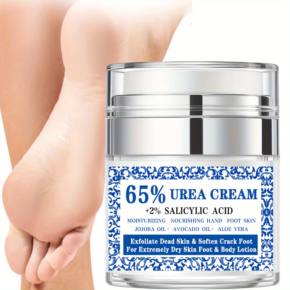

50g 65% Urea Intensive Moisturizing Cream With Salicylic Acid, Shea Butter & Avocado Oil - Softening Cracked Skin & For Dry Skin On Knees, Elbows, Hands, Heels
