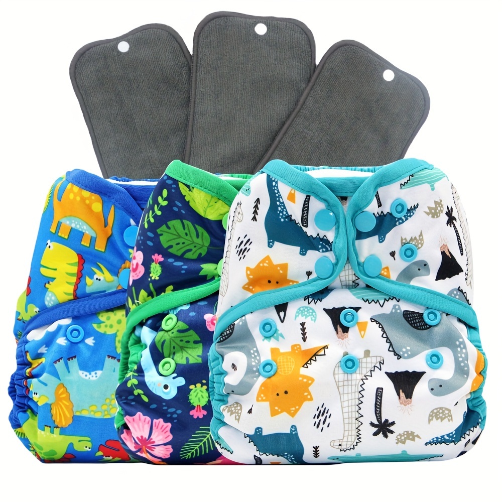 

6 Of 3 Cloth Diaper 3 Snap Microfiber Inserts - Asenappy