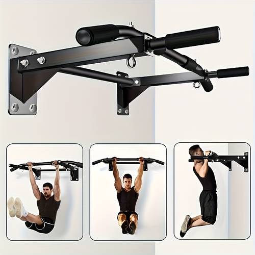 a wall mounted pull up bar for home use featuring a stable triangular structure by drilling wall suitable for single or double bars designed for pull ups bodybuilding and fitness equipment