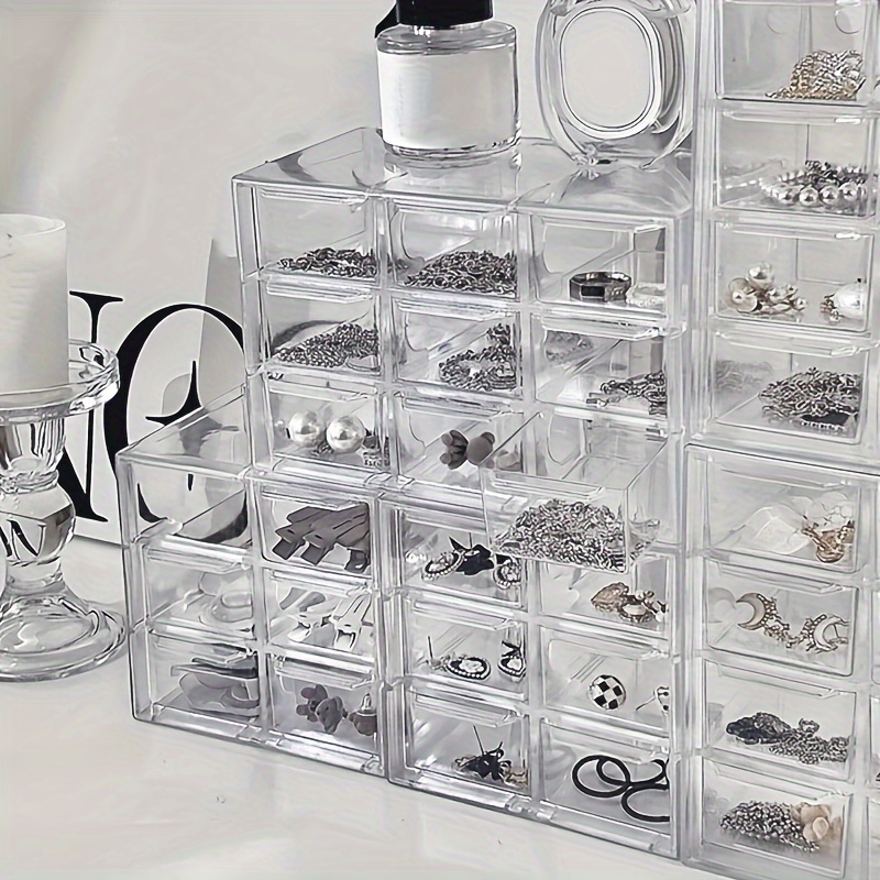 Beads Storage Box Desktop Jewelry Transparent Drawer Sub - Temu Canada