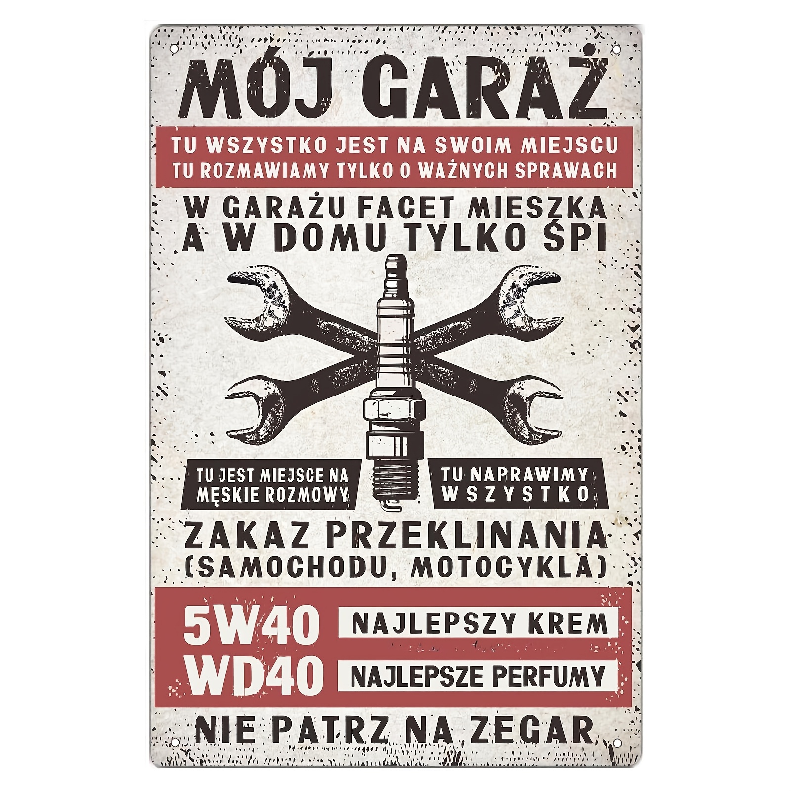 

[] Vintage Motorcycle Metal Poster Tin Sign - "moj Wieca" 8x12 Inch, Retro Iron Wall Art With Classic Garage Decor, Ideal For Bike Enthusiasts And Collectors, 2d, Room Decor