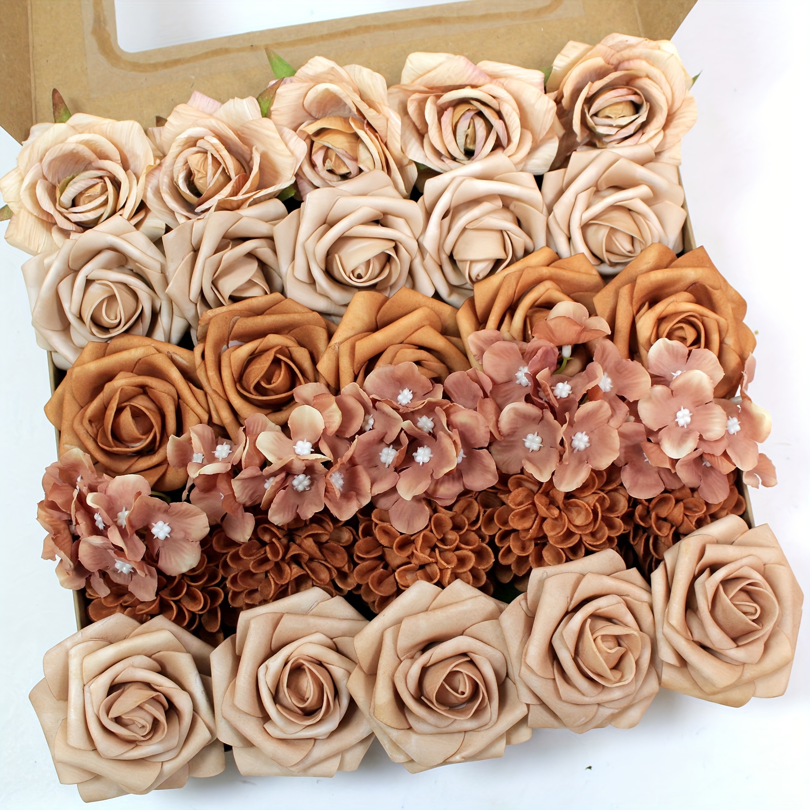 

Vintage-inspired Coffee Brown Artificial Roses - Perfect For Diy Wedding Bouquets, Table Centerpieces & Party Decorations Artificial Flowers For Decoration Wedding Floral Decorations