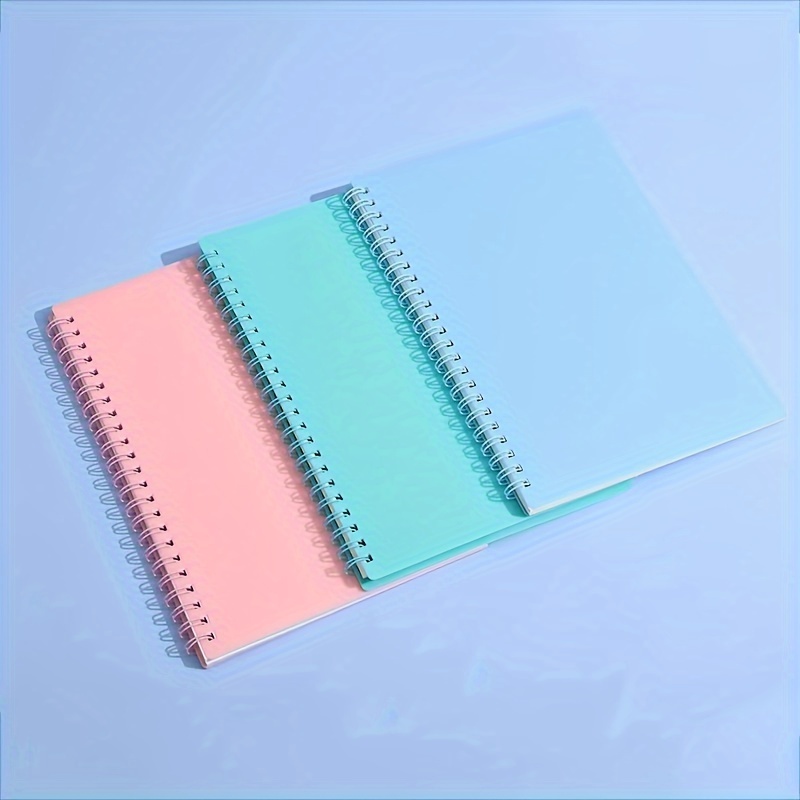 

1pc A5 Spiral Notebook With Dotted Pages, Double-sided Writing, Ink-resistant, Matte Pp Cover, Waterproof & Anti-fouling For Study, Diary, Note-taking
