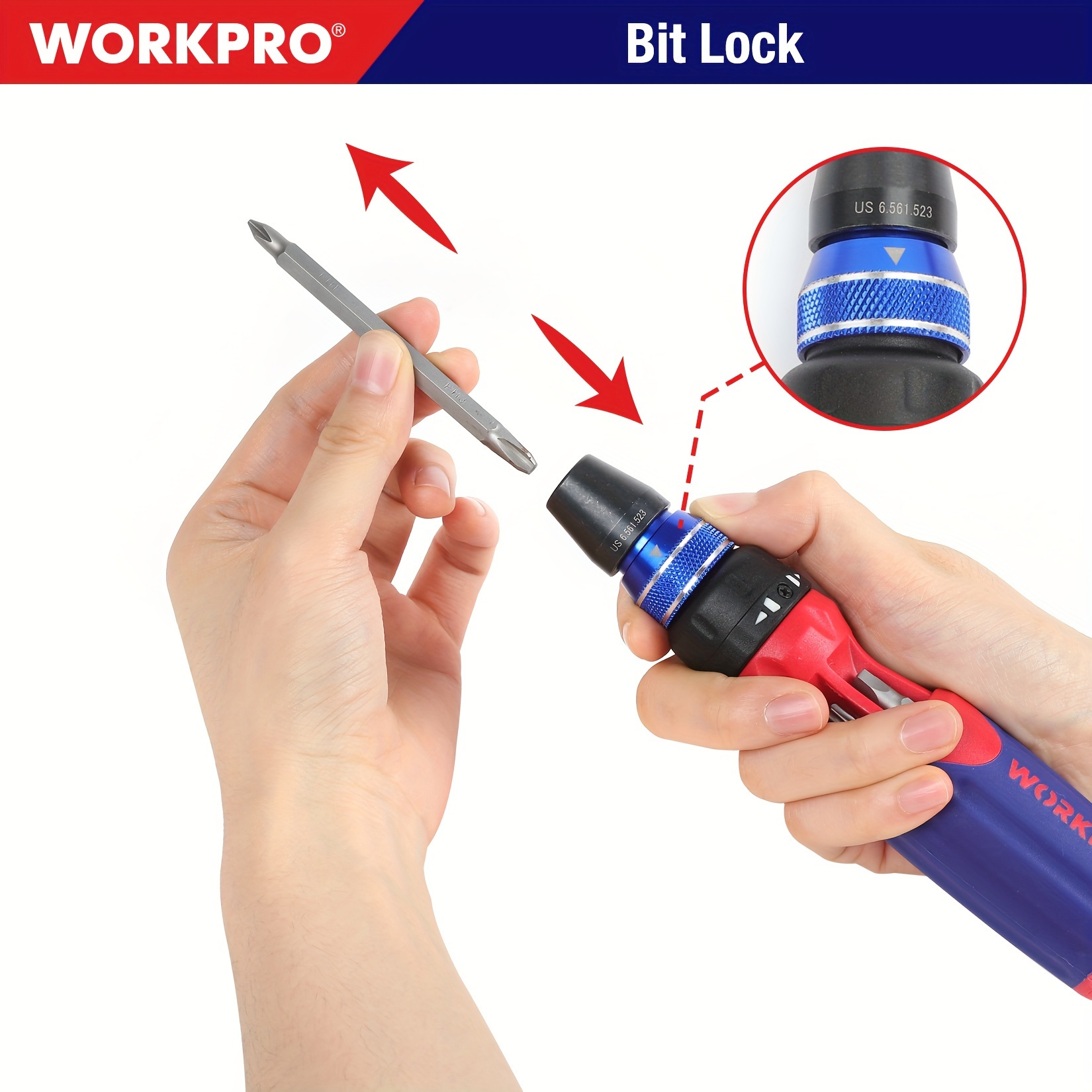 

Workpro 12-in-1 Ratcheting Multi-bit Screwdriver Set, Quick- Mechanism Screwdriver With Double End Bits In Handle