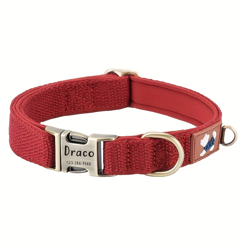TEMU Hand-customized Niche Pet Collars, Laser-customized Pet Id And Owner Contact Information Customized