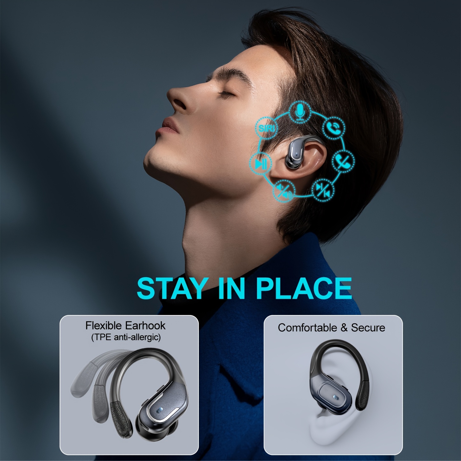 New Wireless Earbuds for Running Sports, Wireless Earphones with Pure Bass Sound, Over Ear Headphones with Dual-LED Display, Earphones Noise Cancelling Headset Built-in Microphone 11 New Wireless Earbuds for Running Sports, Wireless Earphones with Pure Bass Sound, Over Ear Headphones with Dual-LED Display, Earphones Noise Cancelling Headset Built-in Microphone