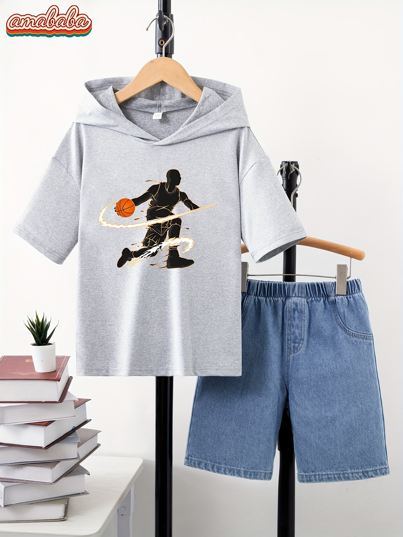 trendy basketball player print boys comfortable versatile Temu Oman