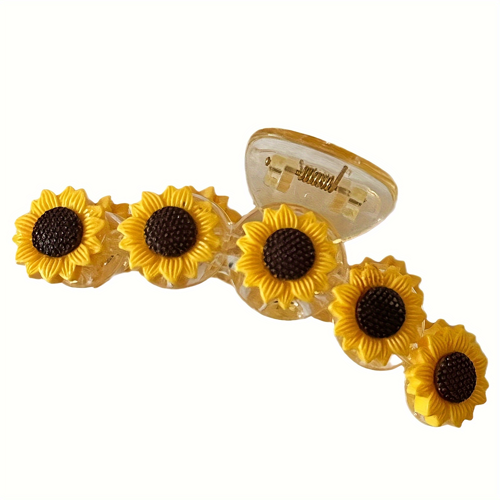 TEMU Sunflower Pattern Hair Clip, Fashionable With , Suitable For Women' And Styling Use