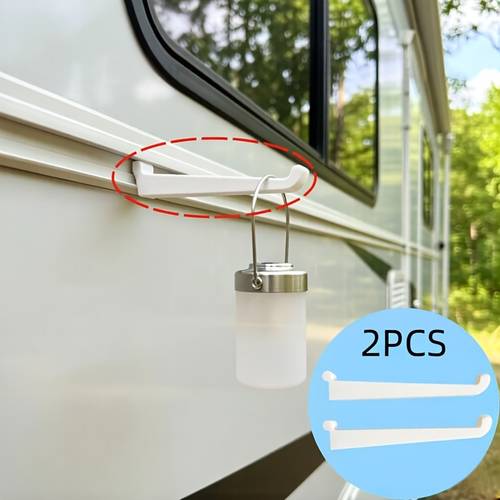 2pcs RV Rail Hooks, 120Mm/11.99cm Long Hooks for Rail Above Windows, Used As a Bracket for Lamps Or Lanterns