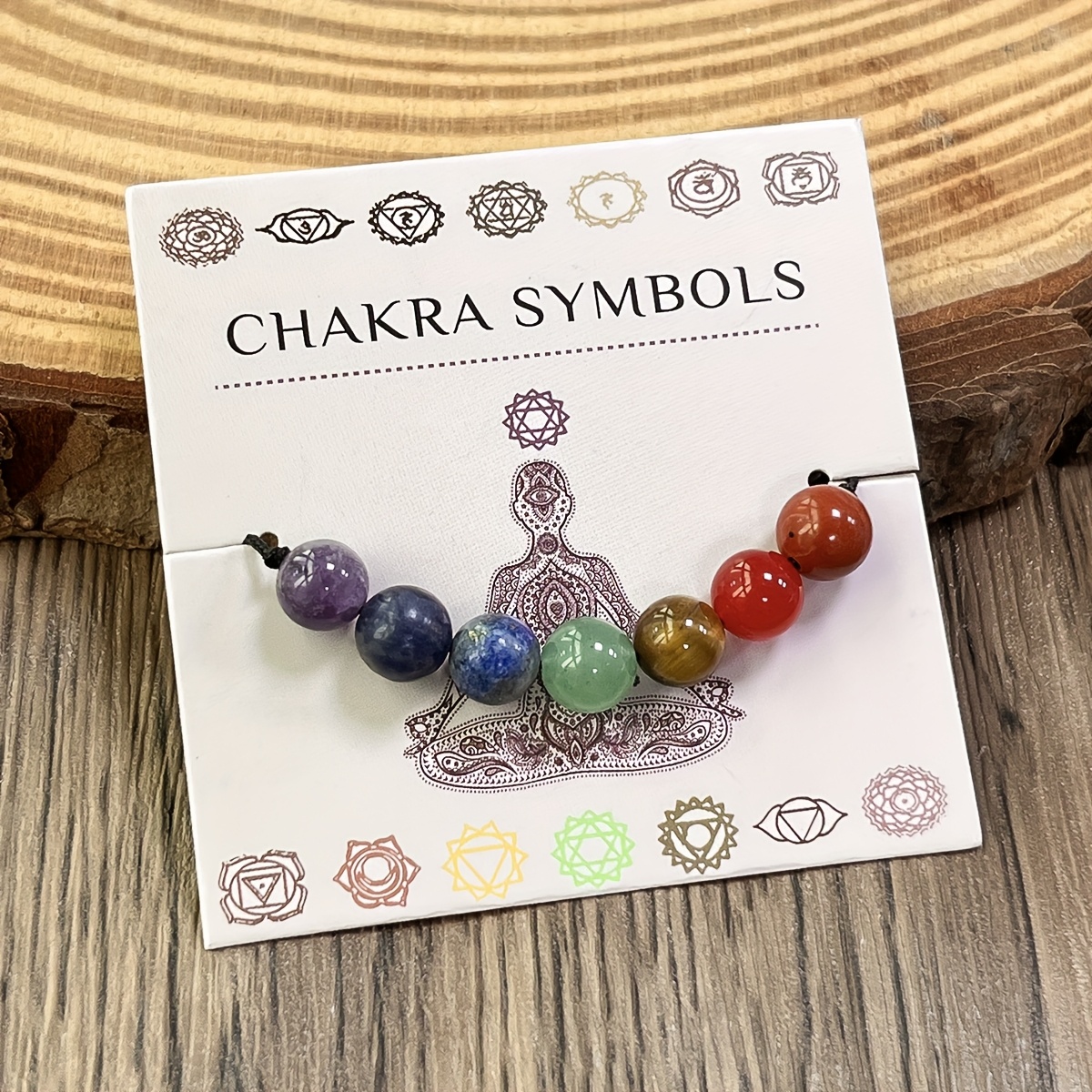3pc Natural Stone Chakra Bracelet Set, Handmade Meditation Gift