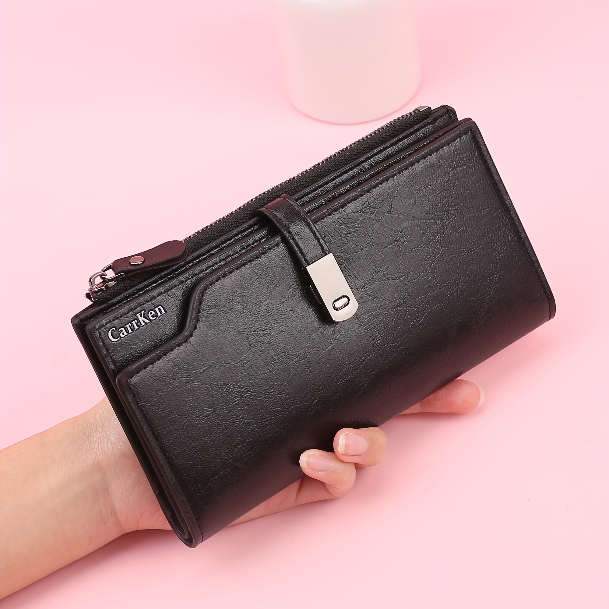 Portefeuille à Fermeture éclair Avec Boucle Buckle-Down - 20,3 X 12,7 Cm - Accessoire Grand Format