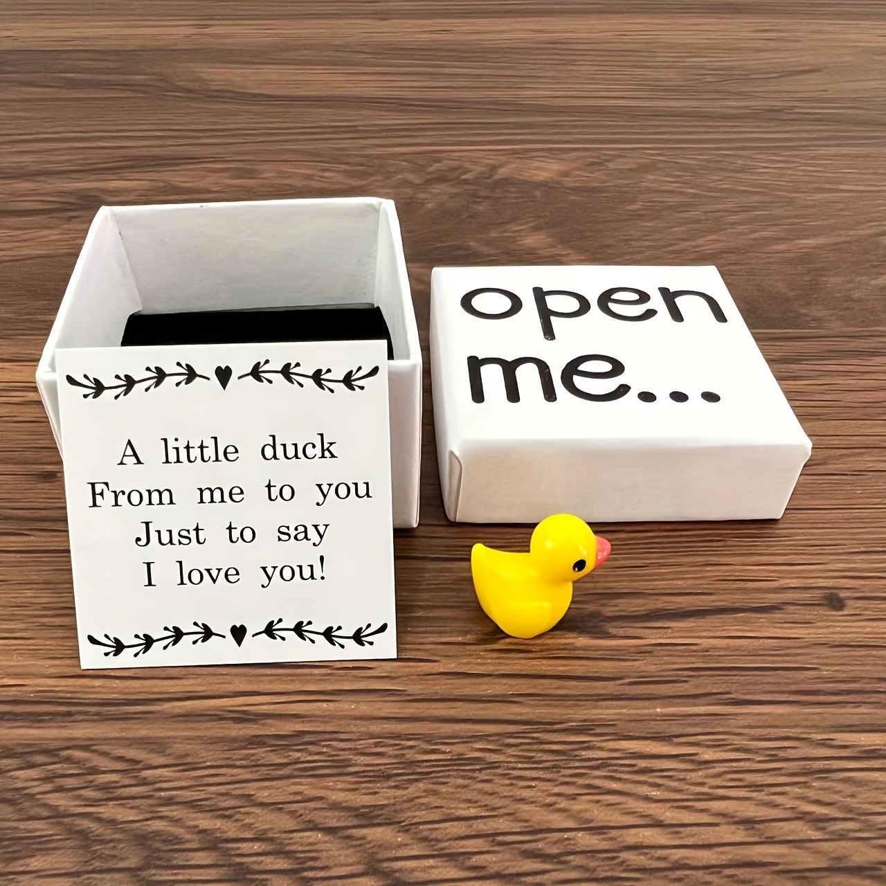 

Charming Love Duck Gift Box - Multifunctional Favor For Weddings, Bridal Showers, Birthdays, Anniversaries - Non-electric Plastic & Paper Keepsake - "open Me" Decorative Presentation With Message