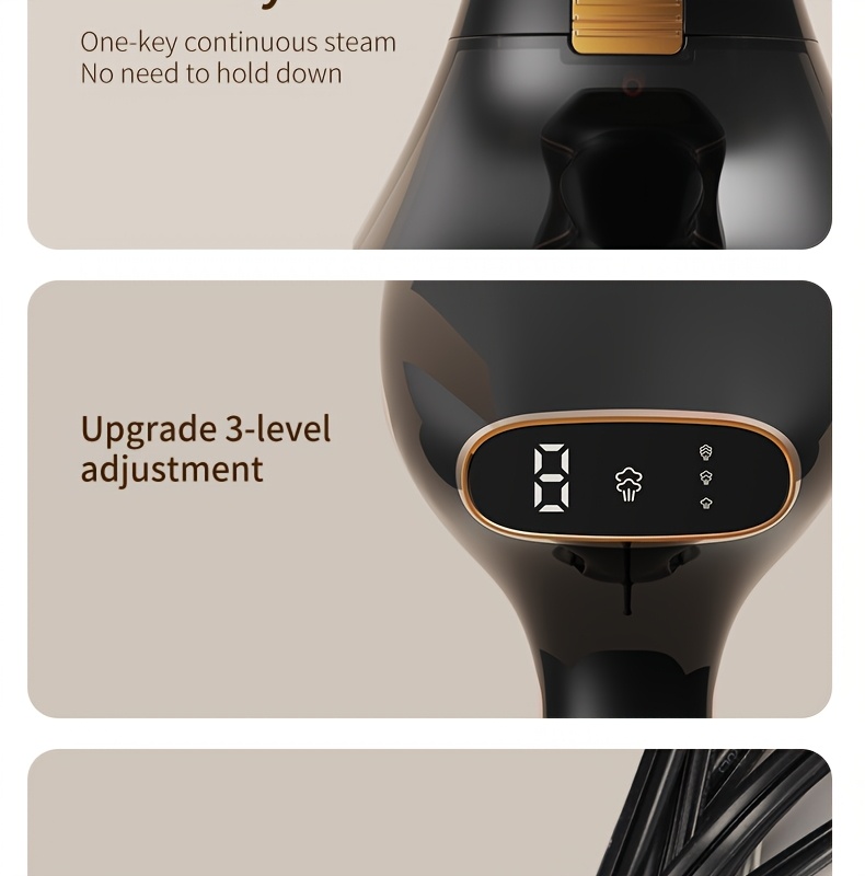 US Plug-in 3-Speed Garment Steamer with Large Water Tank, Gentle Heat & Multiple Ironing Modes - Lightweight Ergonomic Design for Quick Wrinkle Removal, Home & Professional Use, Clothes Ironing, Sleek Iron, Durable Construction 30 US Plug-in 3-Speed Garment Steamer with Large Water Tank, Gentle Heat & Multiple Ironing Modes - Lightweight Ergonomic Design for Quick Wrinkle Removal, Home & Professional Use, Clothes Ironing, Sleek Iron, Durable Construction