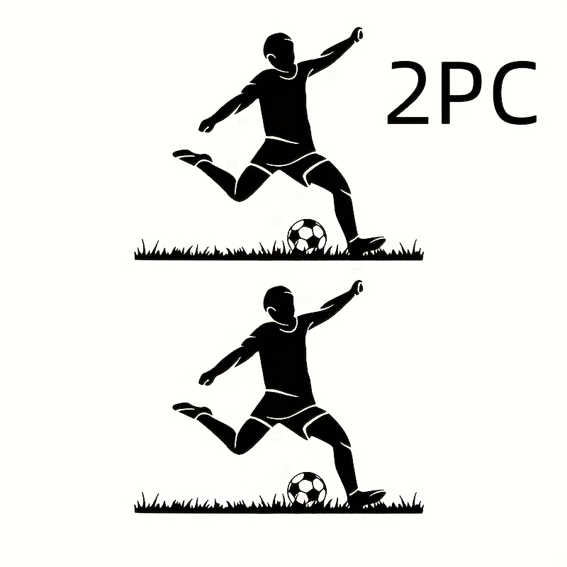 2-pack Vinyl Football Player Light Switch Decals, Football Theme Wall Stickers, Suitable For Room Decoration, Cars, Laptops And Trucks